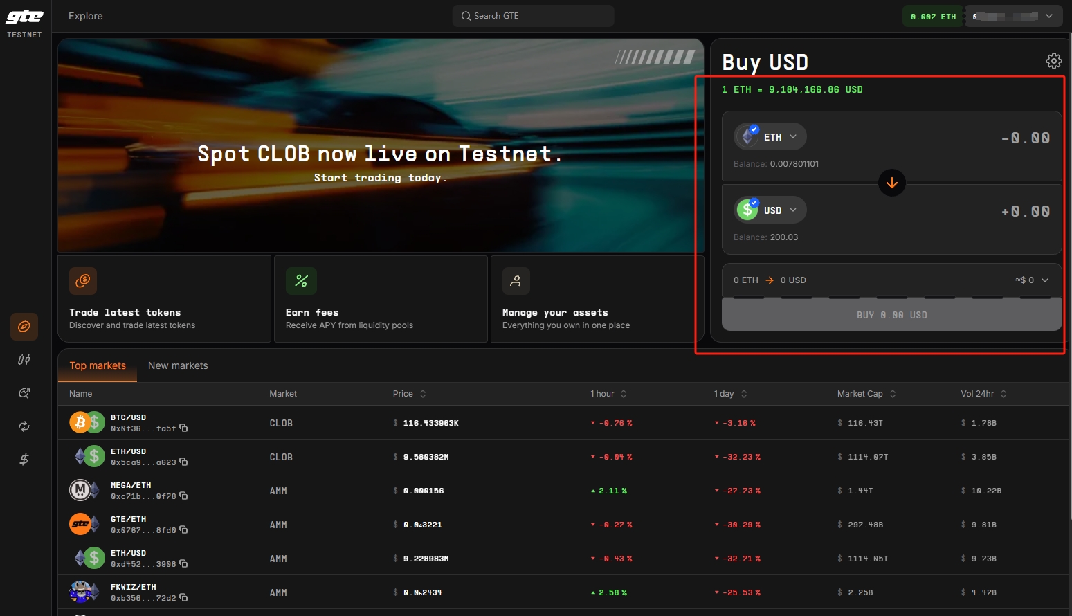 融资3500 万美元GTE测试网交互教程