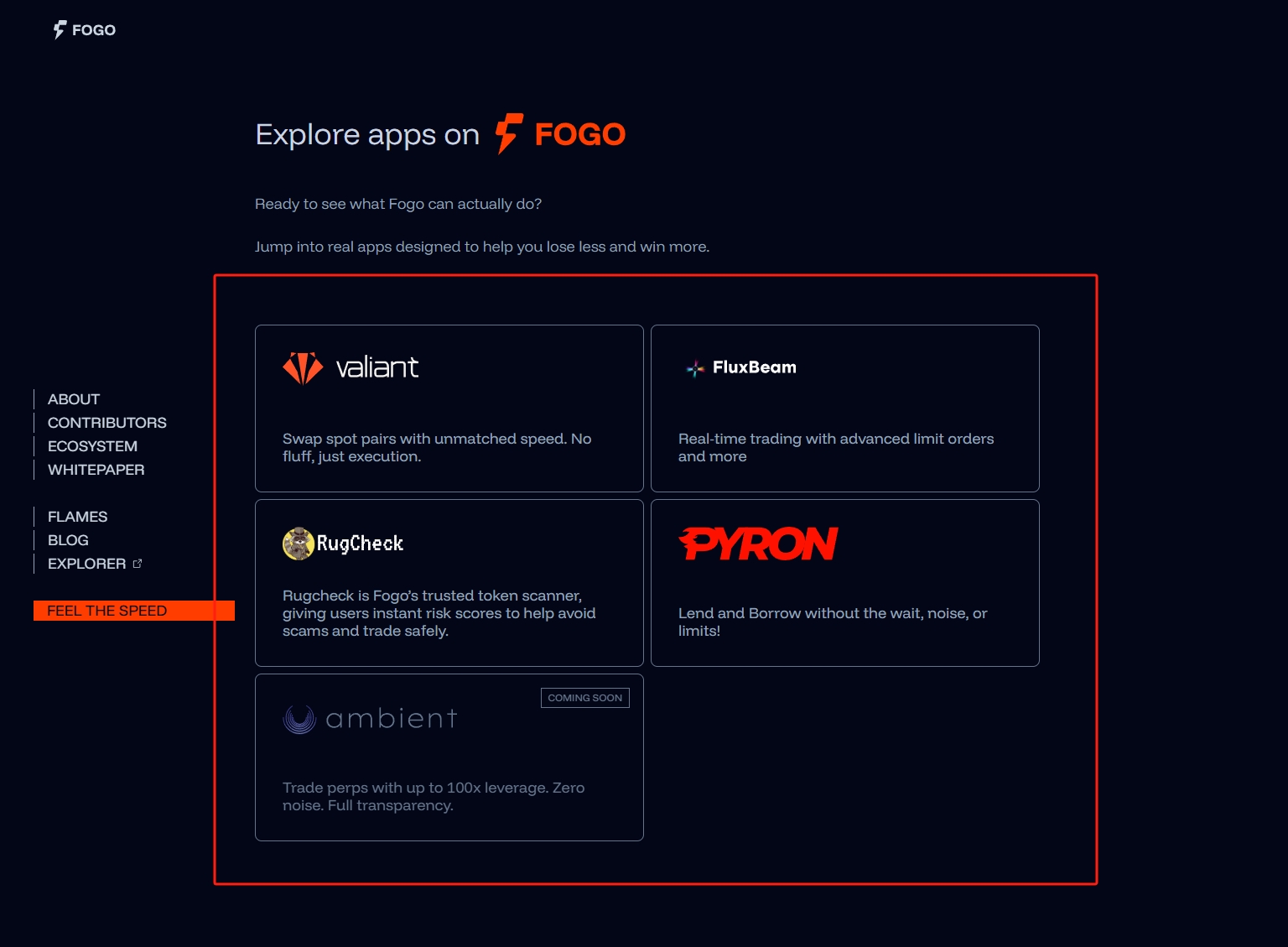 Fogo 公共测试网开放-交互(重点关注)