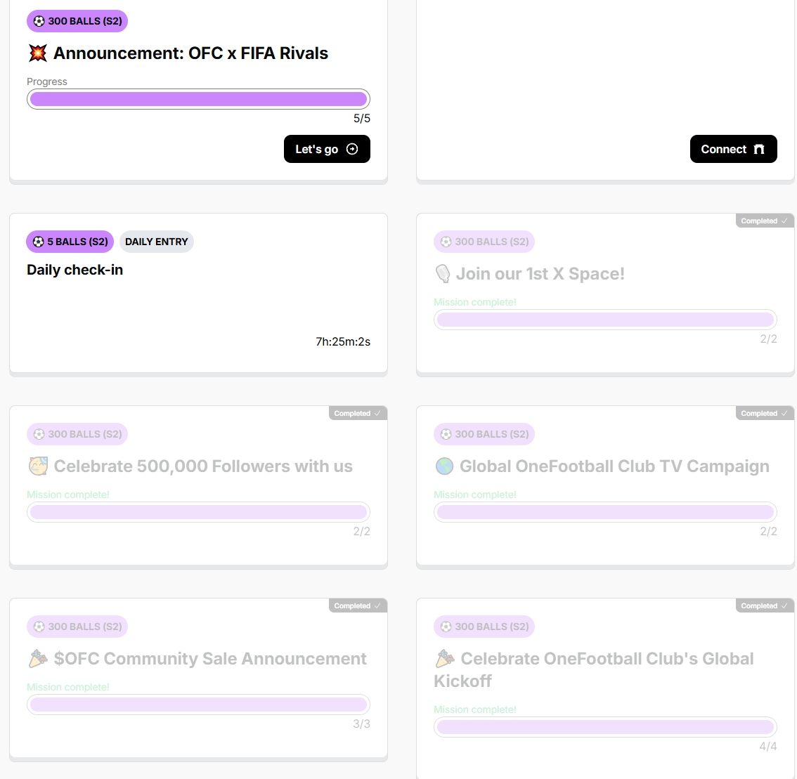 OneFootball足球媒体平台任务